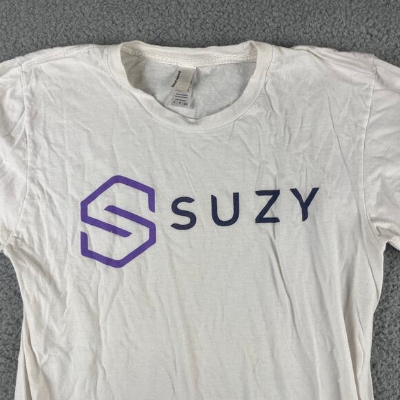 American Apparel Women's Small White Suzy 100% Cotton Long Sleeve Shirt - Picture 2 of 8